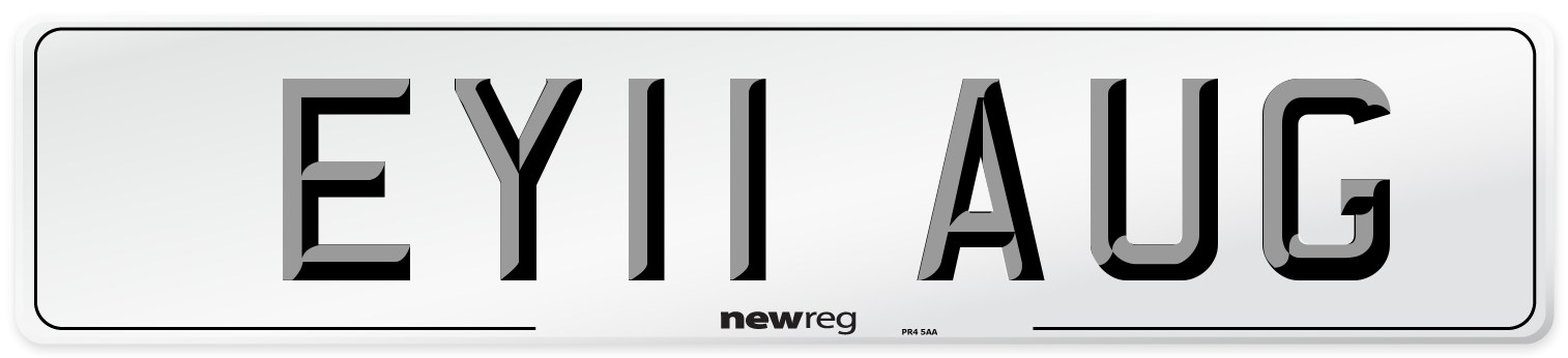 EY11 AUG Number Plate from New Reg